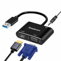 Simplecom DA316A USB to HDMI/VGA Adapter with Audio